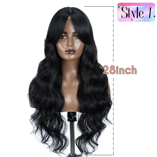 DAMY | Synthetic Lace Front Wigs for Women | Long Wavy Style | 28-36 Inches | Various Colors Available