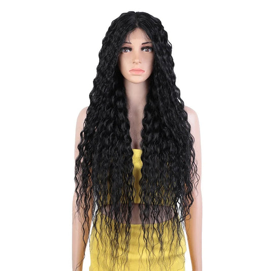 DALILA | 30 Inch Synthetic Lace Wig | Long Wavy Curly Ombre Blonde Wig | Lace Front for Black Women