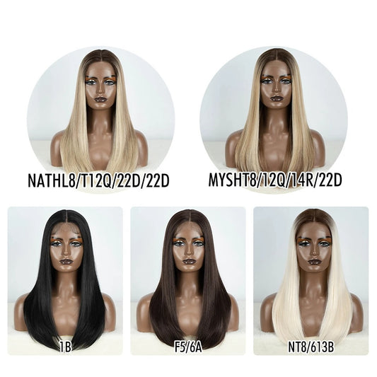 ERICA | Straight Baby Hair Bob Wig | Synthetic 14" and 22" Glueless Bob Wig | Synthetic Lace Front Cosplay Wig | various colors available