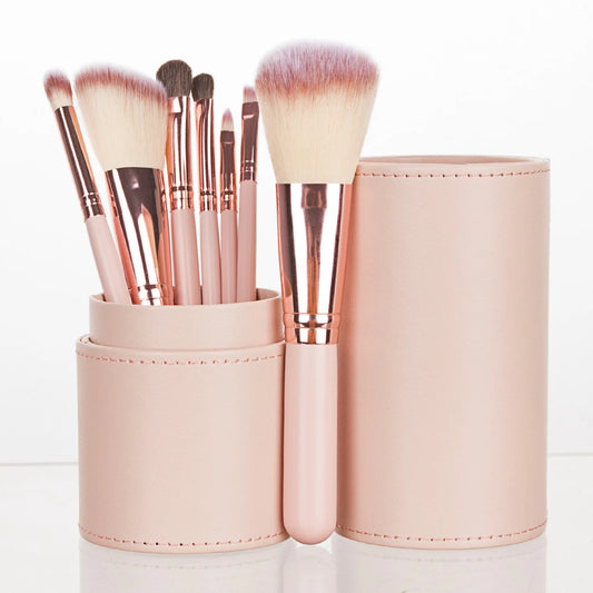 High-End Professional Makeup Brush Set | Includes Bucket, Blush, Powder, Eyeshadow, Eyebrow, Foundation Brushes