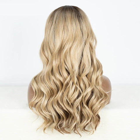 JOLIE | 24" Synthetic Lace Front Wig with Baby Hair | Long Wavy Ombre Blonde Cosplay Wig