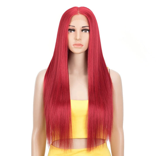 LUVIN | 28-Inch Synthetic Lace Front Wig | Long Straight Lace Wig | Women's Wig For Black Women