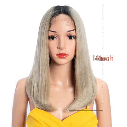 ERICA | Straight Baby Hair Bob Wig | Synthetic 14" and 22" Glueless Bob Wig | Synthetic Lace Front Cosplay Wig | various colors available