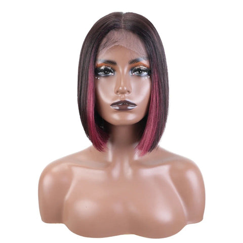 MOMO | Synthetic Lace Front Wig | Short Bob 10 Inch | Glueless Bob Hair Wig For Women